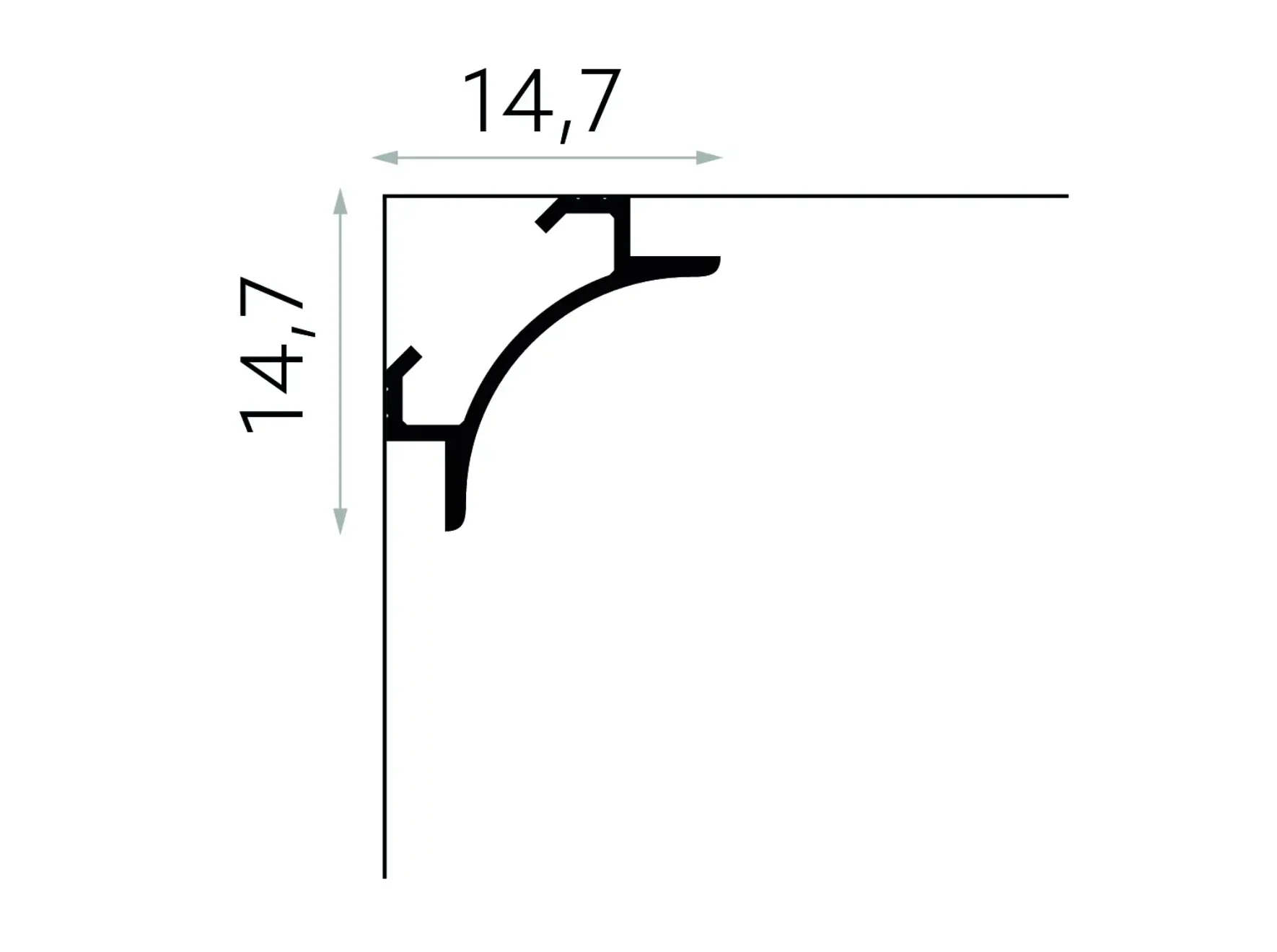 Cornișă bandă LED QL001 — imagine 2